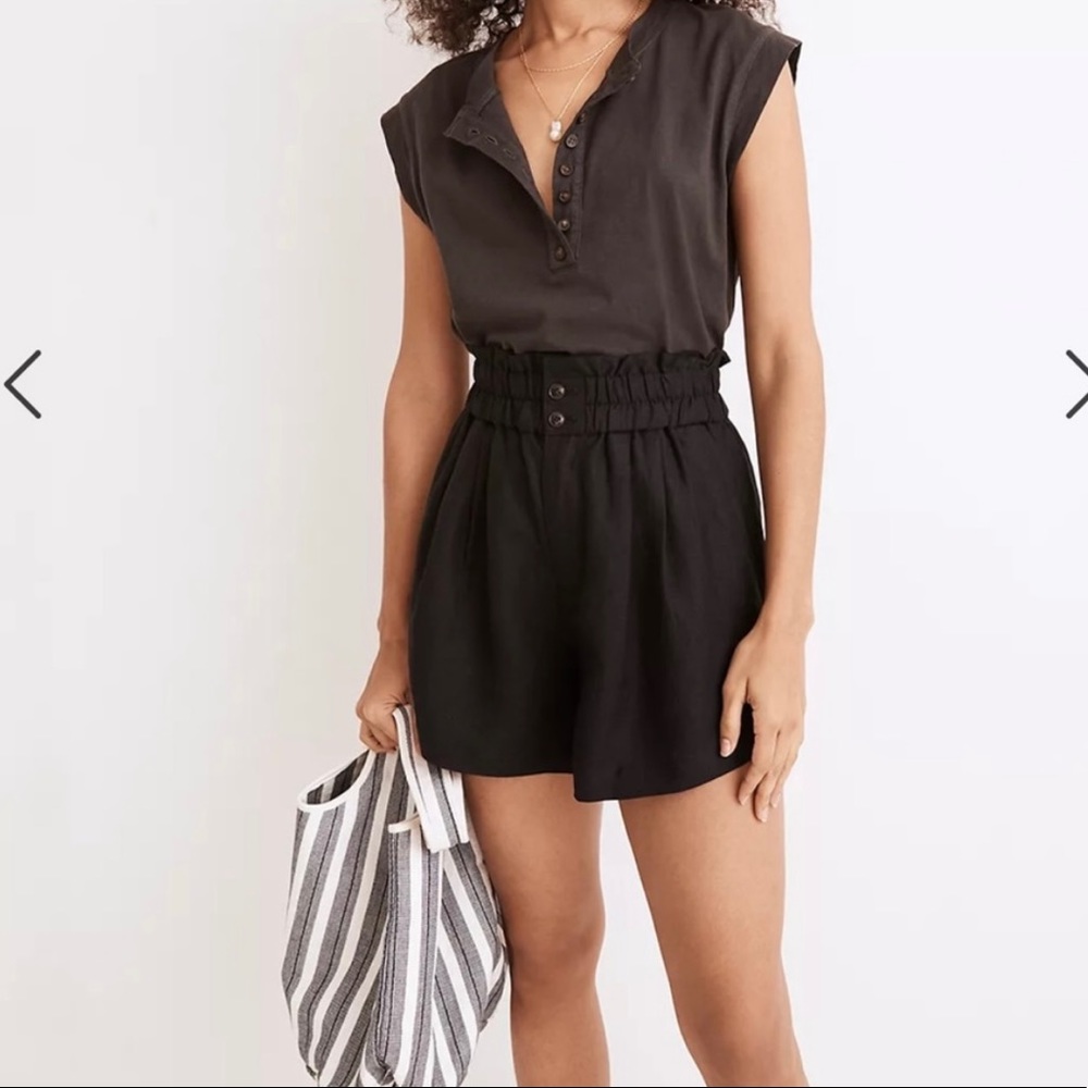 Madewell Linen Paperbag pull-on shorts